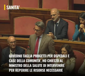 Scopri di più sull'articolo Il Governo taglia progetti per ospedali e case di comunità: ho chiesto al ministro della Salute di intervenire per reperire le risorse necessarie