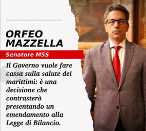 Scopri di più sull'articolo Il Governo vuole fare cassa sulla salute dei marittimi: è una decisione che contrasterò presentando un emendamento alla legge di bilancio