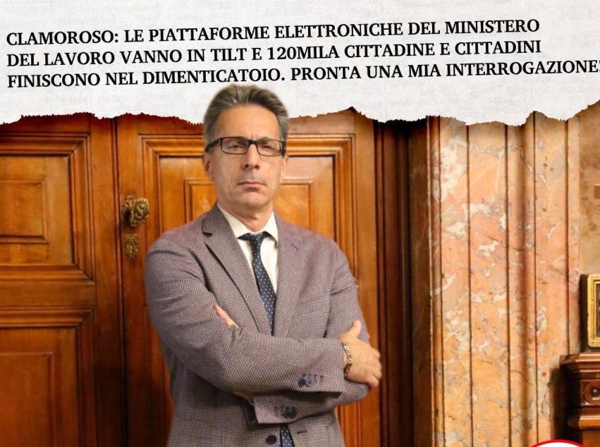 Al momento stai visualizzando Clamoroso: le piattaforme elettroniche del Ministero del lavoro vanno in tilt e 120mila cittadine e cittadini finiscono nel dimenticatoio. Pronta una mia interrogazione