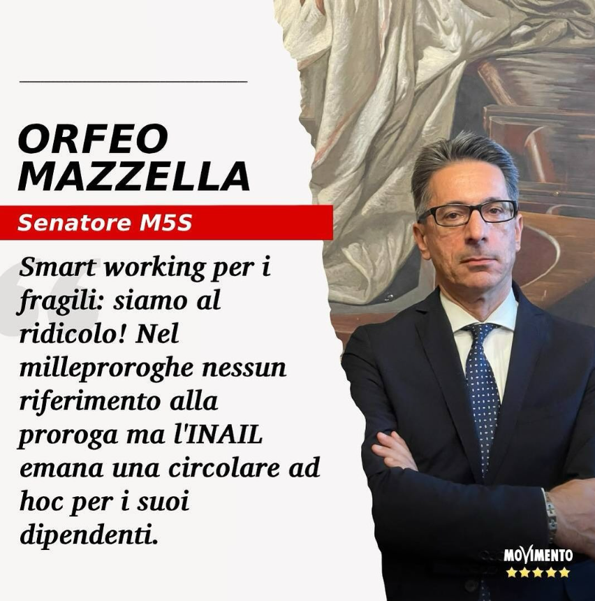 Al momento stai visualizzando Smart Working per i fragili: siamo al ridicolo! nel Milleproroghe nessun riferimento alla proroga ma l’INAIL emana una circolare ad hoc per i suoi dipendenti