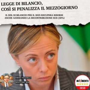 Scopri di più sull'articolo Legge di Bilancio, così si penalizza il Mezzogiorno